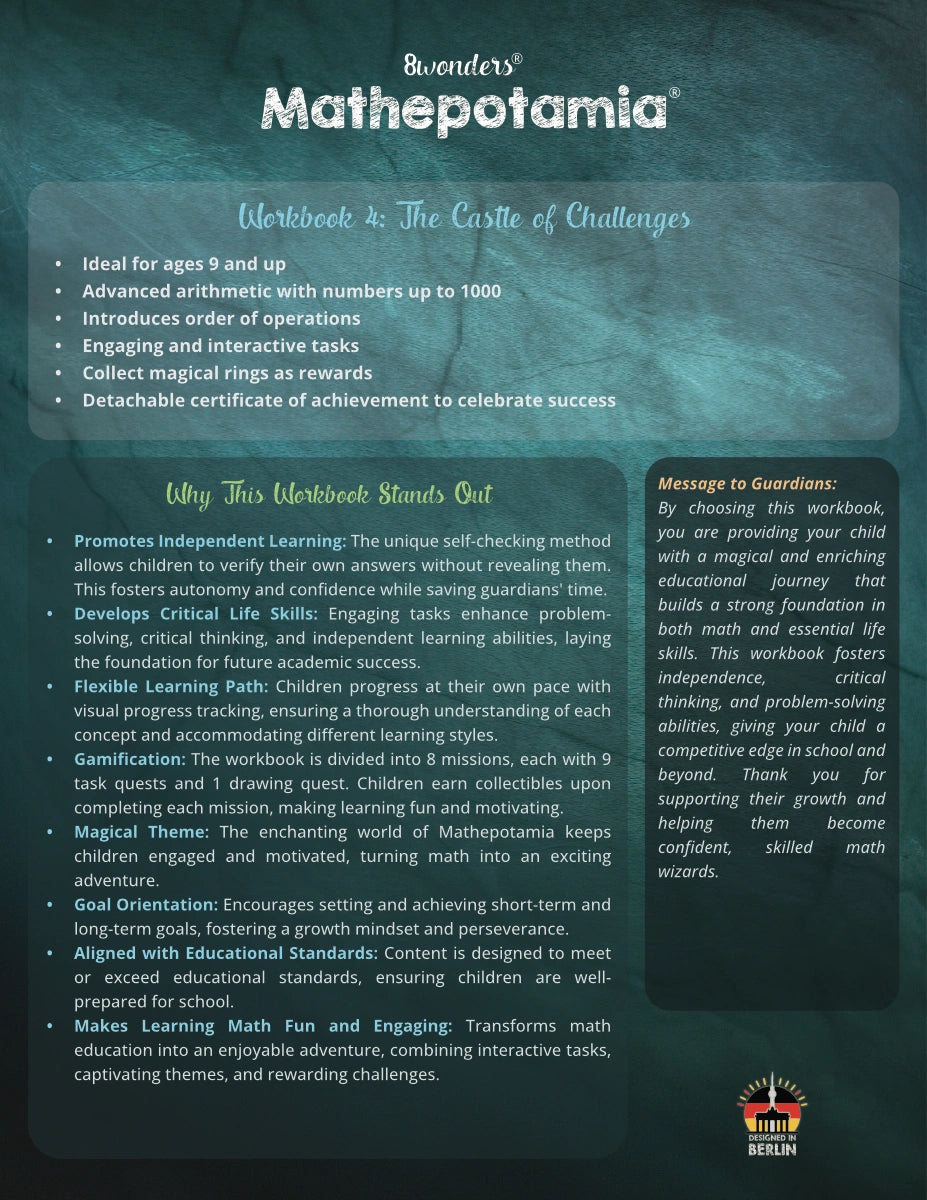 Mathepotamia Workbook 4: The Castle of Challenges